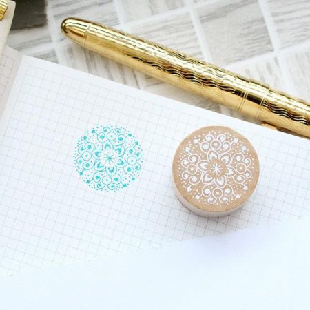 مهر چوبی گرد طرح حاشیه