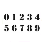 شابلون استنسیل طرح اعداد انگلیسی