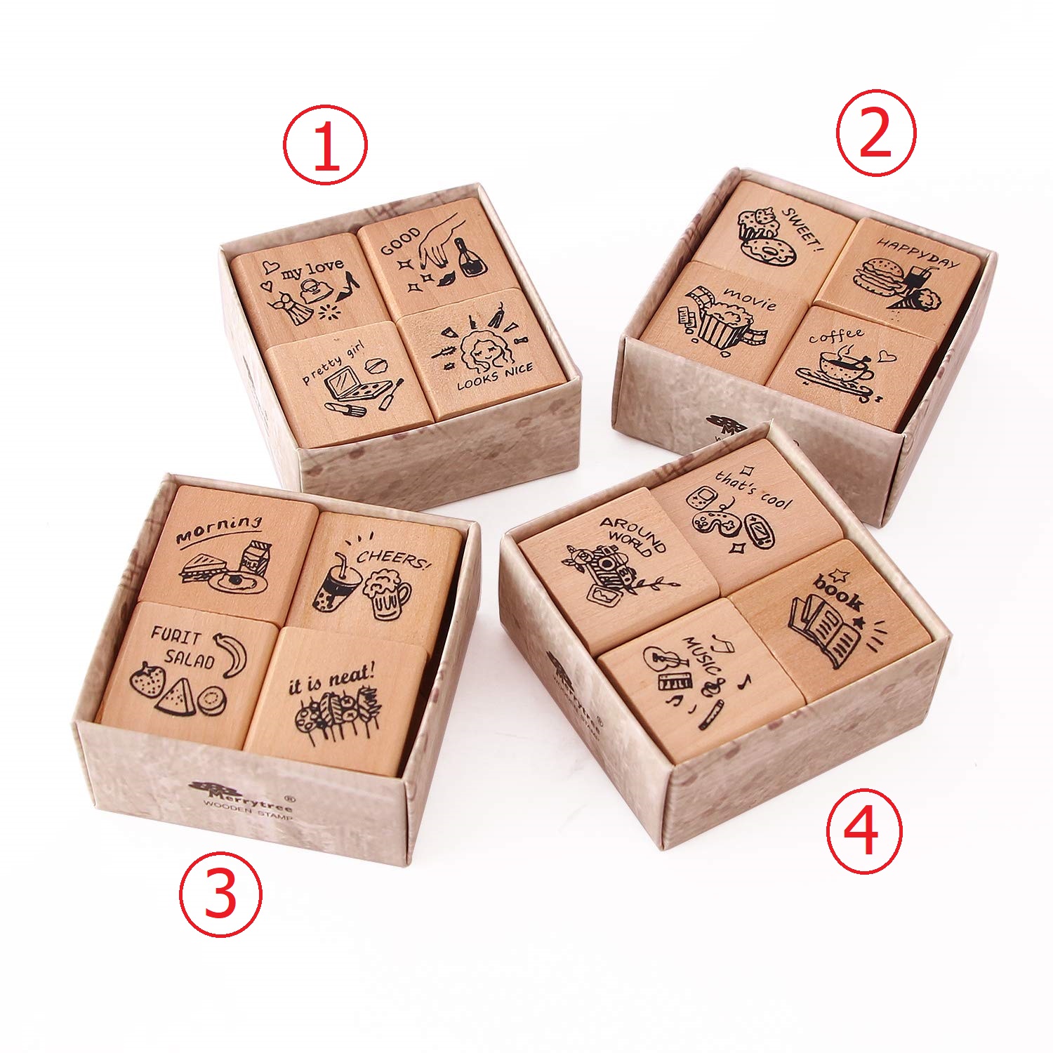 مهر چوبی 4 تایی