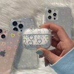 قاب آیفون طرح قلب هلوگرامی شفاف