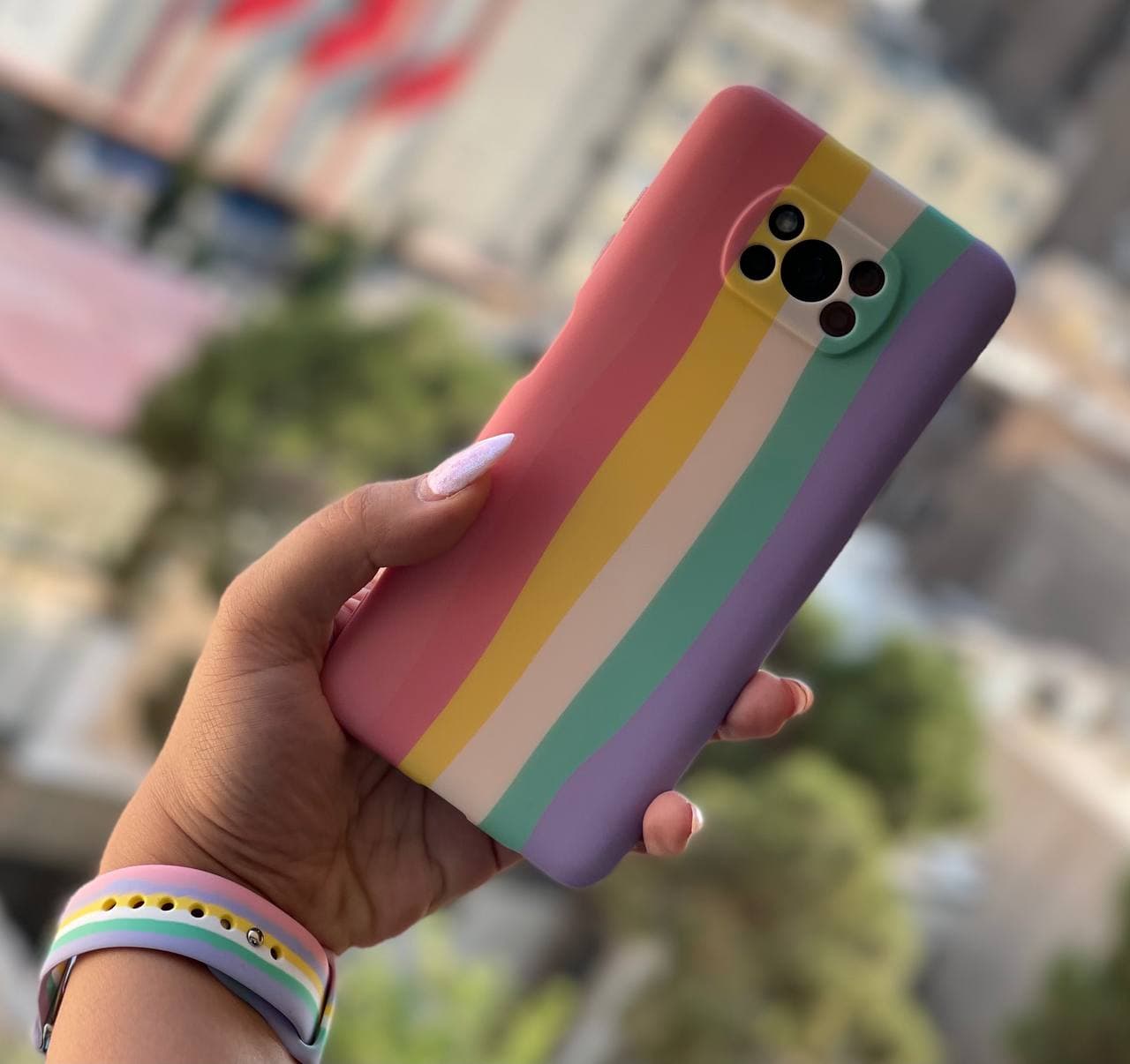 قاب رنگین کمان صورتی سامسونگ