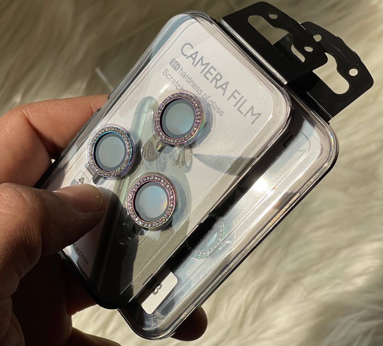 محافظ لنز نگین سواروسکی هفت رنگ آیفون سری 13