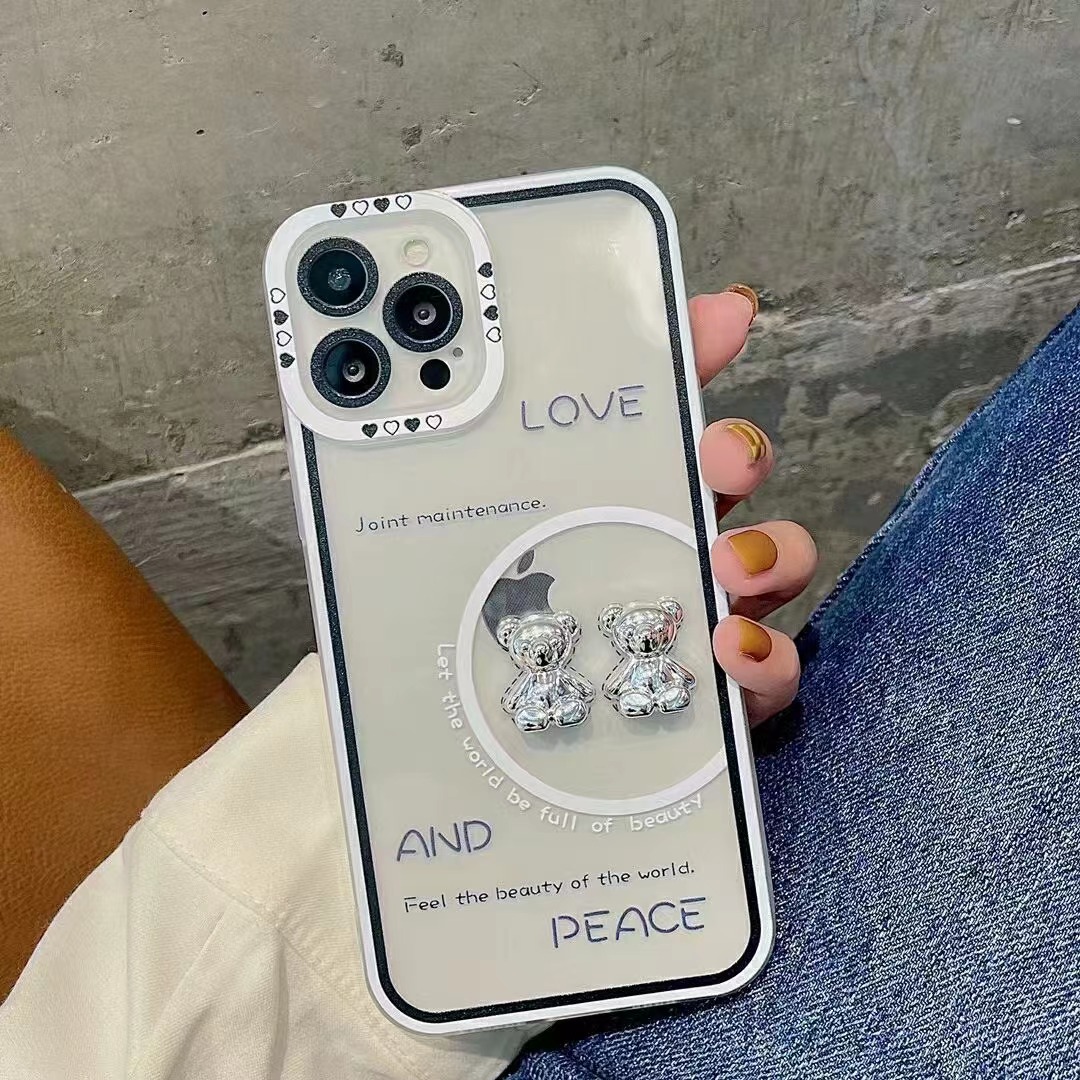 قاب آیفون طرح خرس برنزی