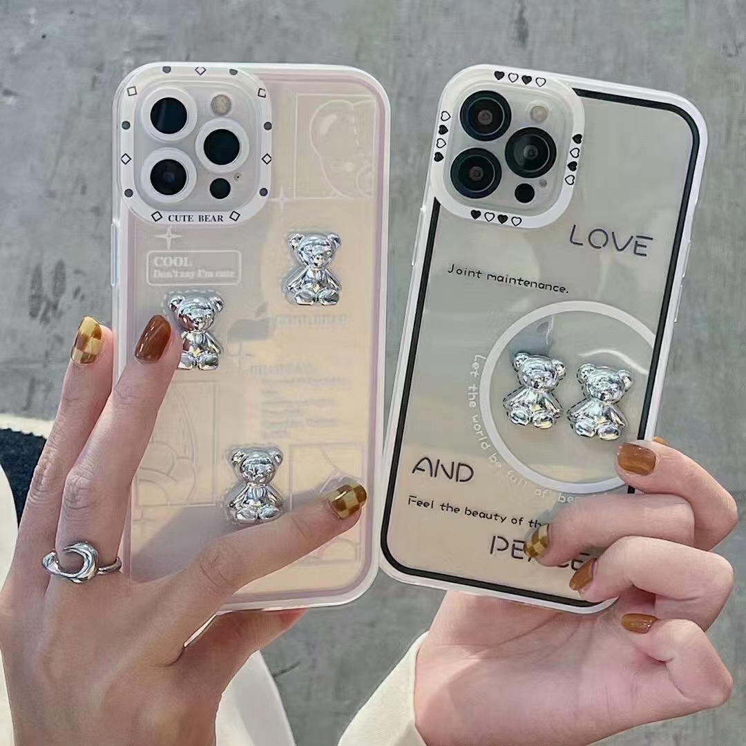 قاب آیفون طرح خرس برنزی