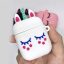 کاور ایرپاد یونیکورن شاخدار چشم بسته سیلیکونی