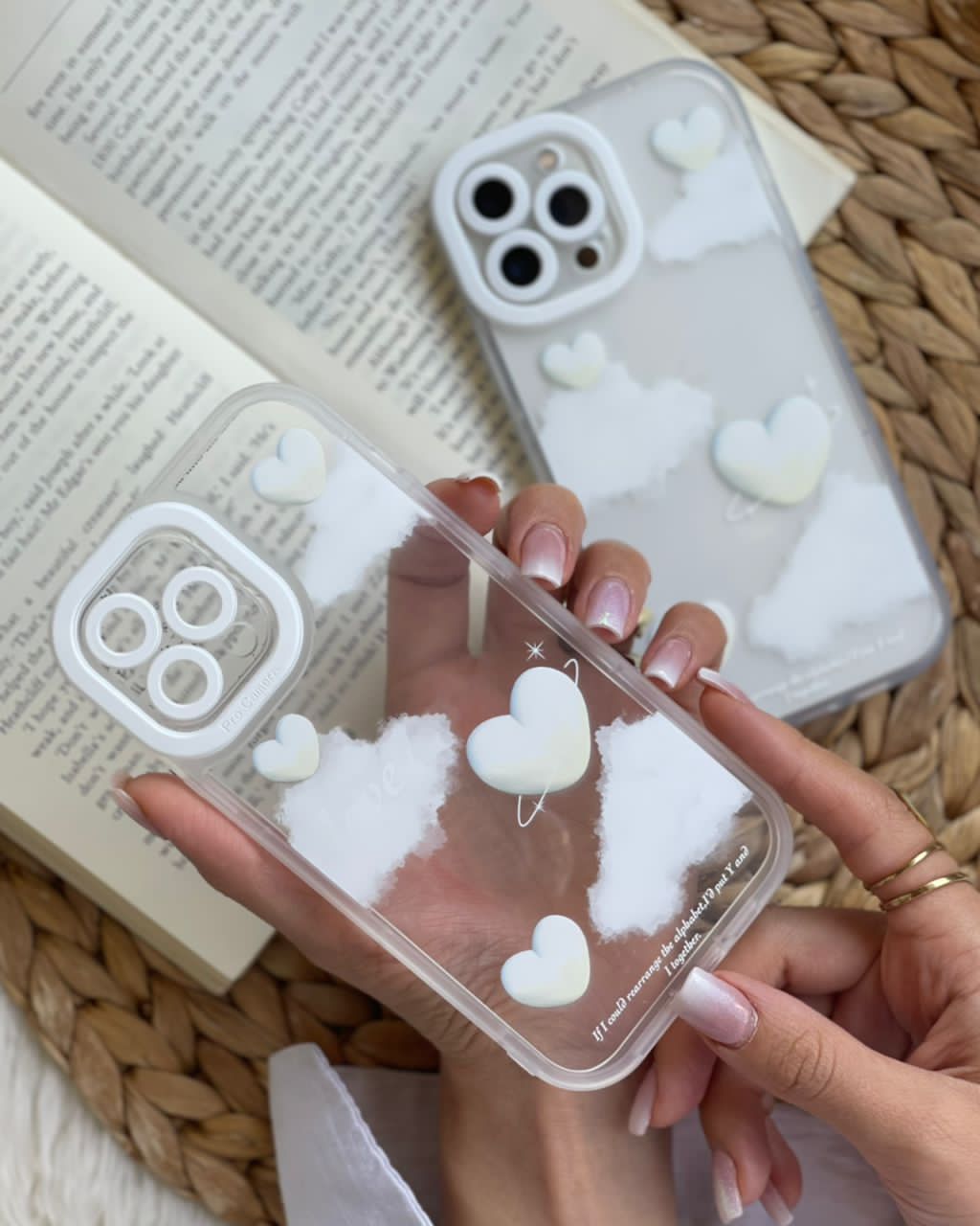 قاب آیفون طرح قلب و عشق آسمانی ابری