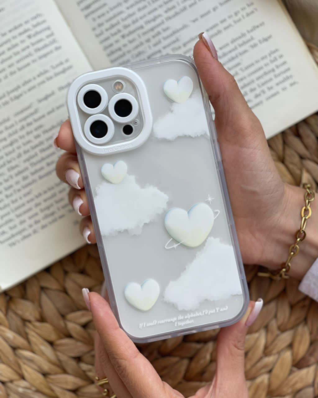 قاب آیفون طرح قلب و عشق آسمانی ابری