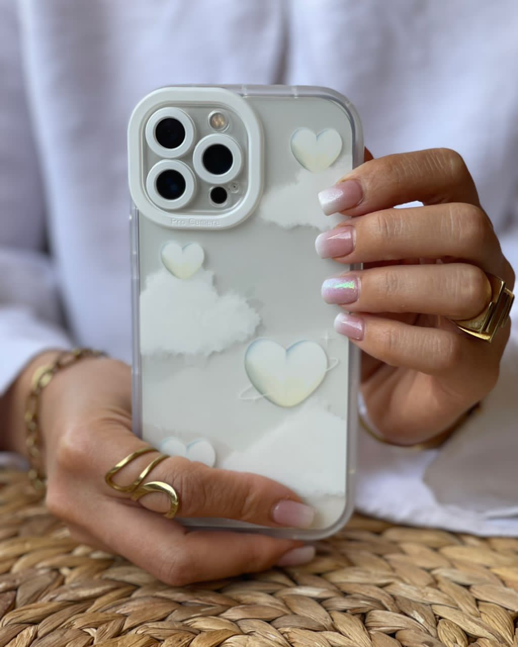 قاب آیفون طرح قلب و عشق آسمانی ابری