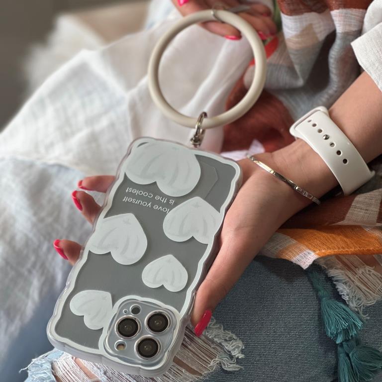 قاب آیفون قلب یخی محافظ لنزدار