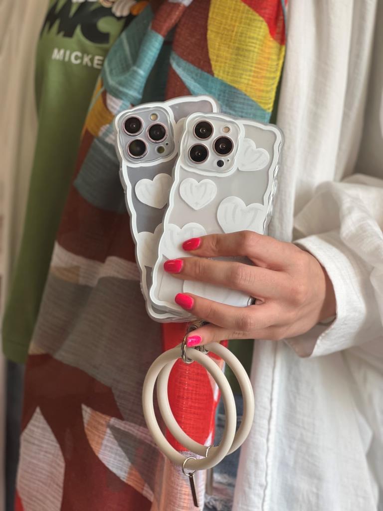 قاب آیفون قلب یخی محافظ لنزدار