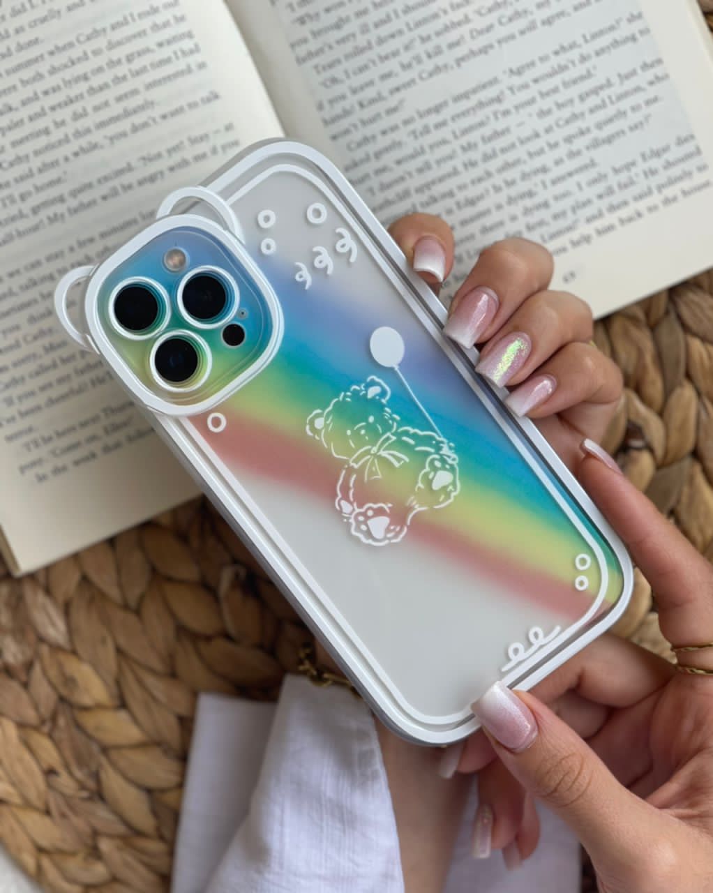 قاب موبایل آیفون خرس رنگین کمان