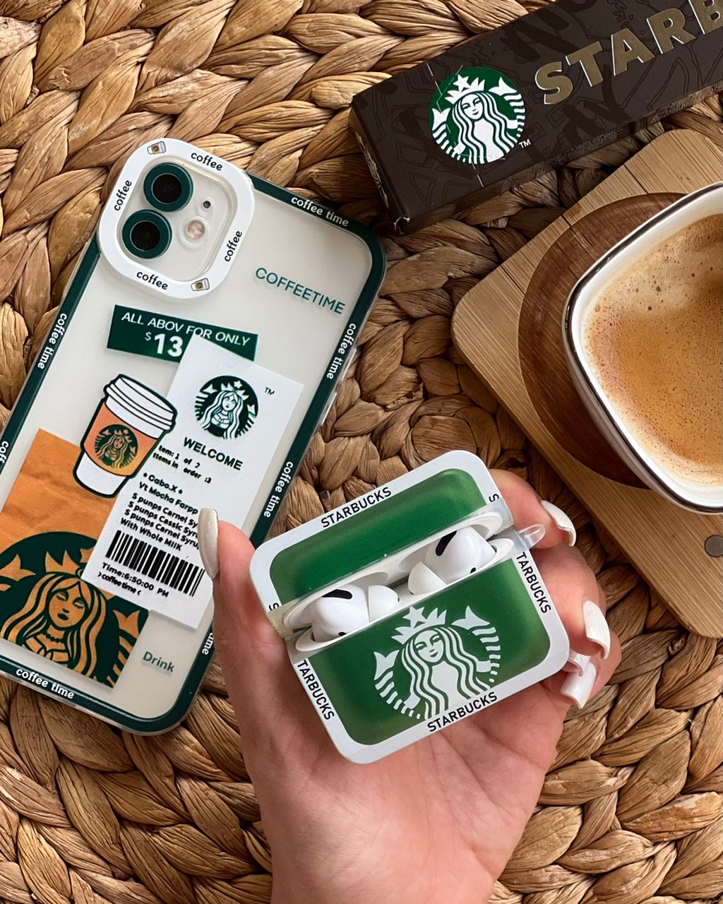 کاور ایرپاد قهوه استارباکس سبز کیوت