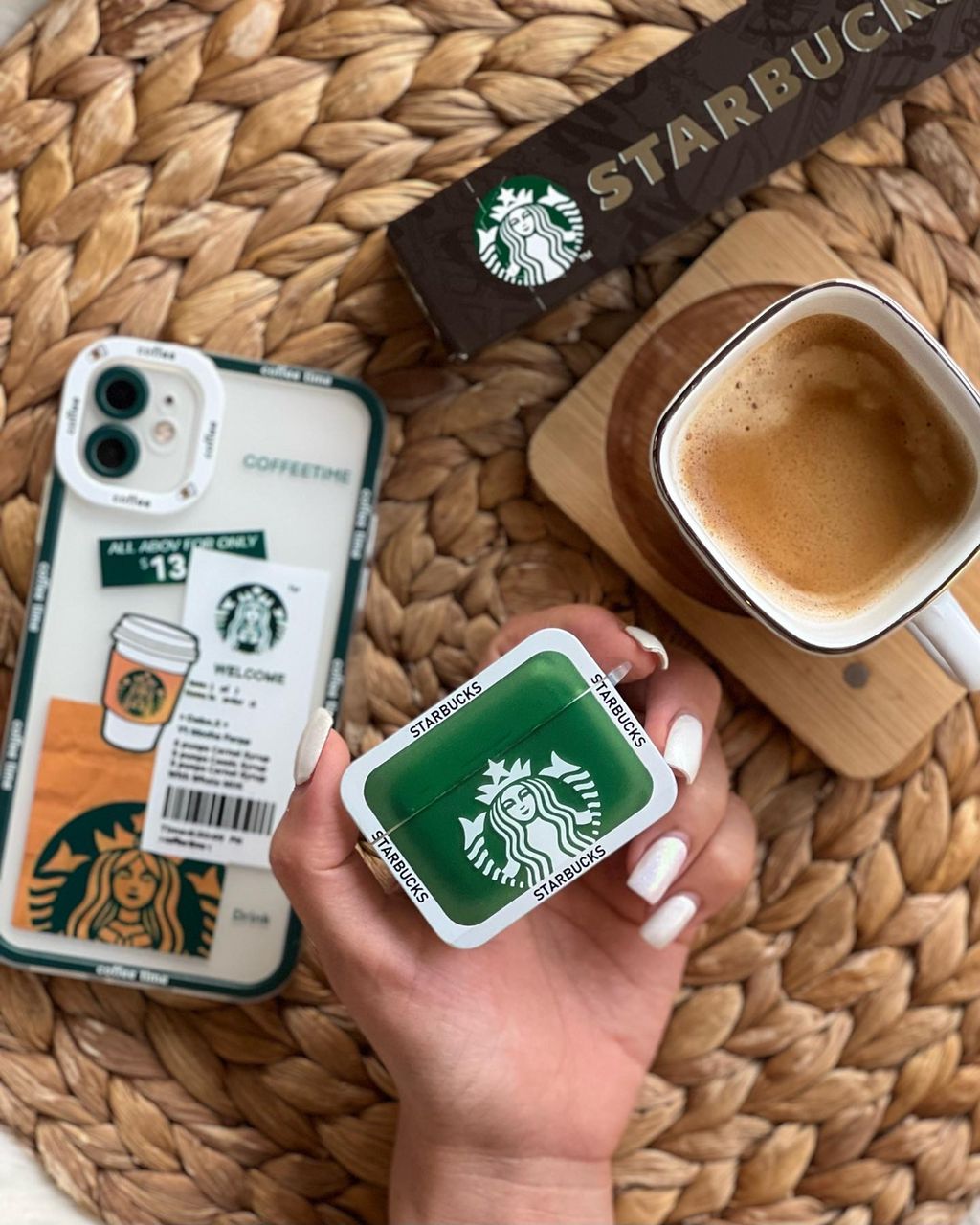 کاور ایرپاد قهوه استارباکس سبز کیوت