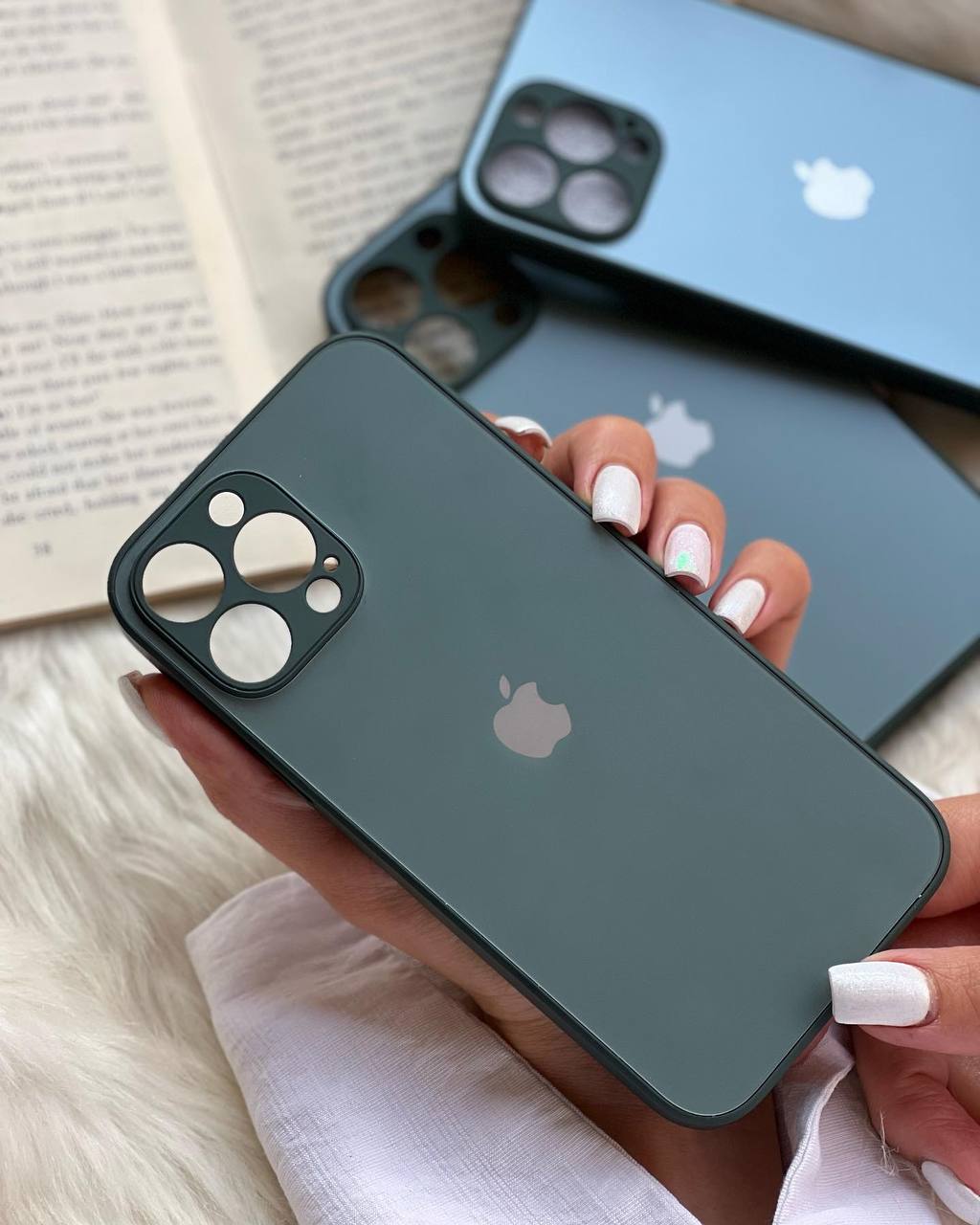 قاب موبایل آیفون جنتلمن سبز محافظ لنزدار