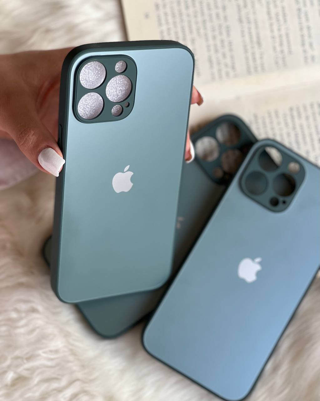 قاب موبایل آیفون جنتلمن سبز محافظ لنزدار