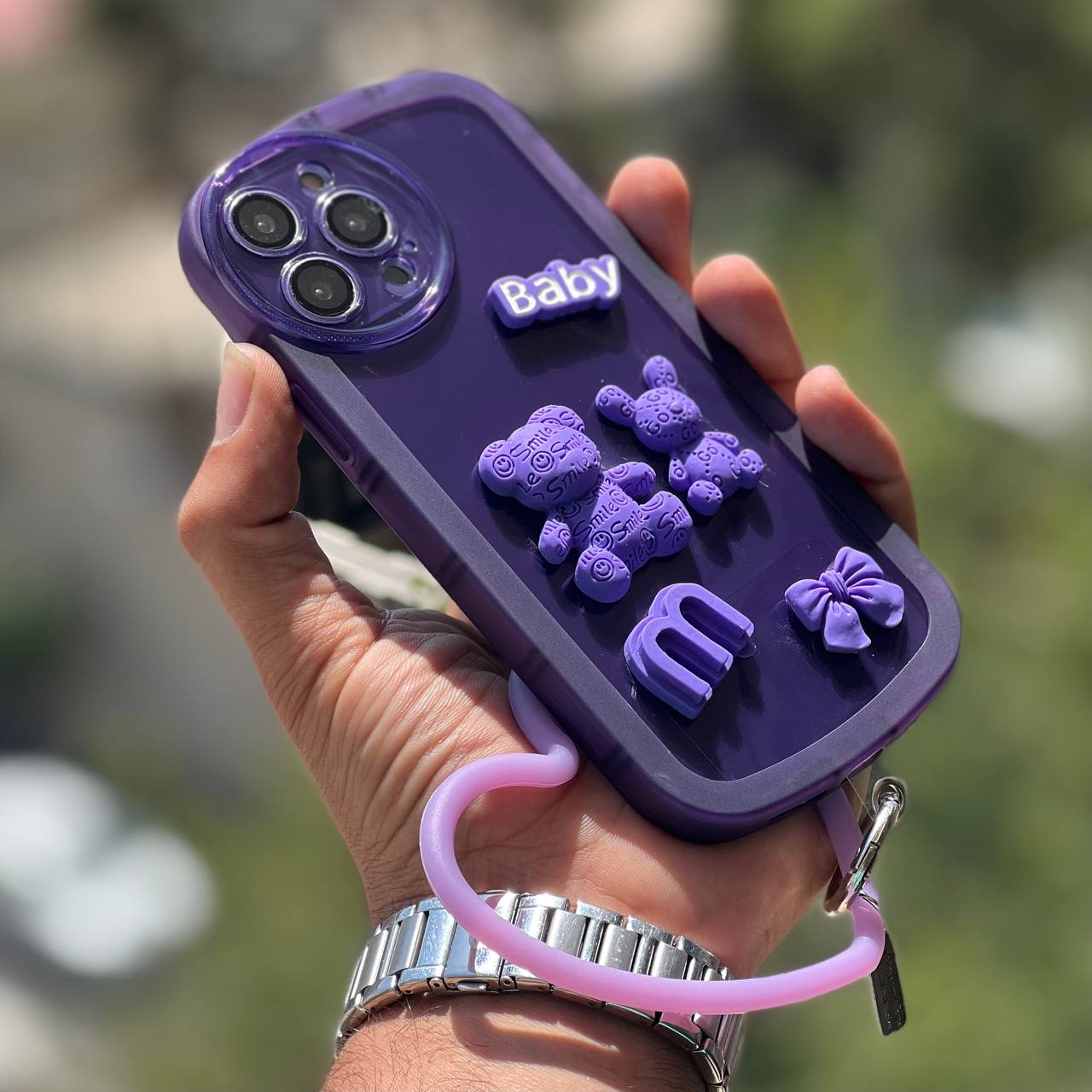 قاب Purple baby همراه حلقه قلب