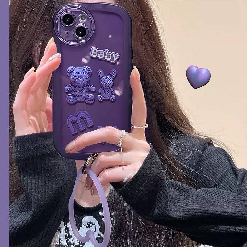 قاب Purple baby همراه حلقه قلب