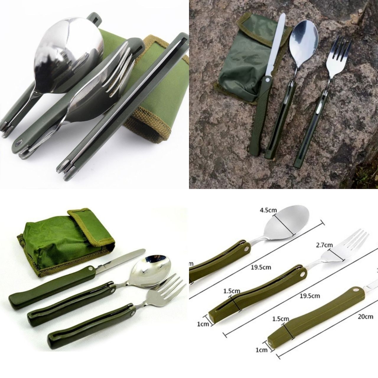 قاشق چنگال مسافرتی تاشو