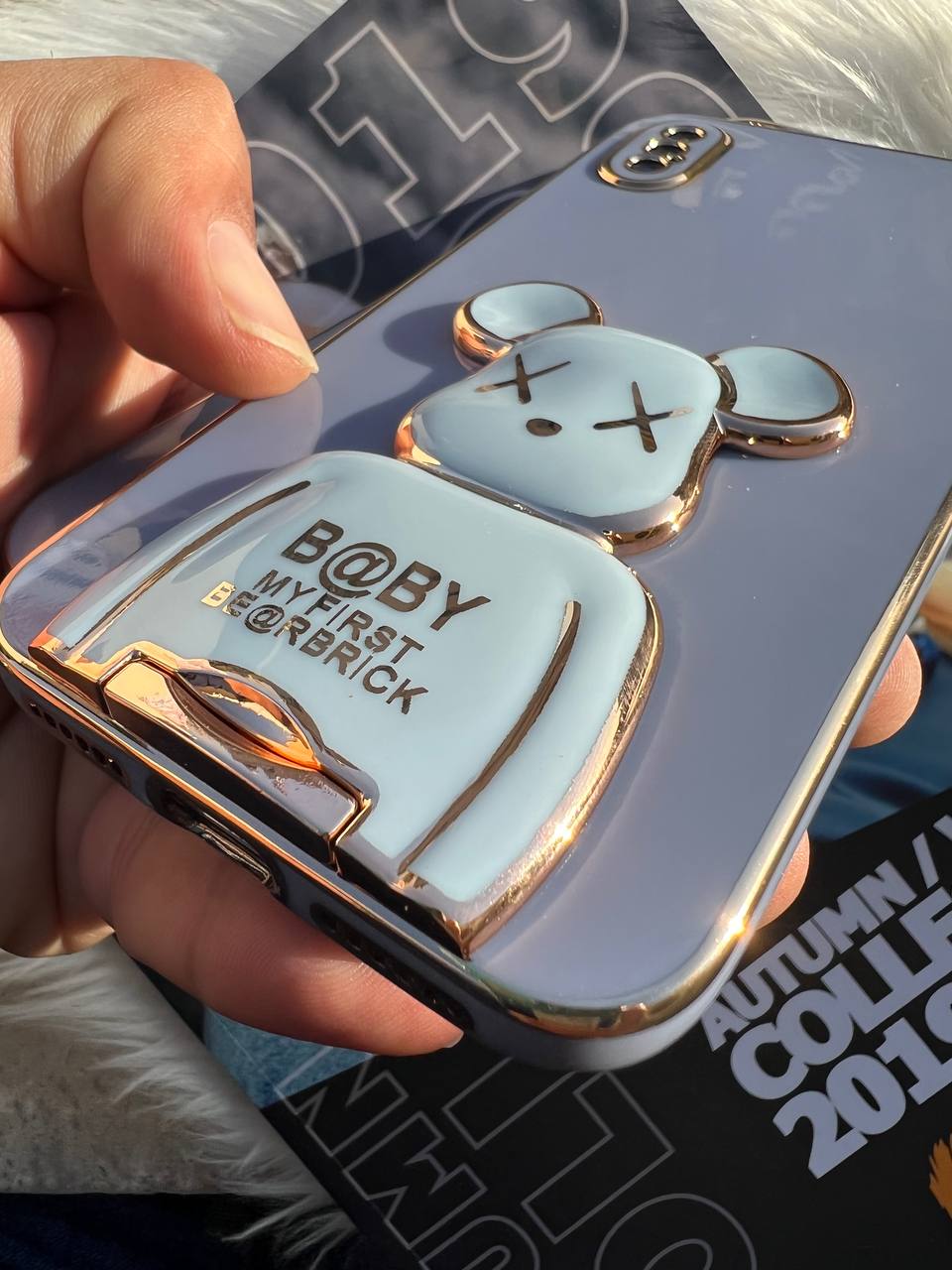 قاب آیفون Bearbrick آبی