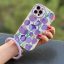 قاب آیفون طرح گل لاله ژینا بنفش + حلقه ست