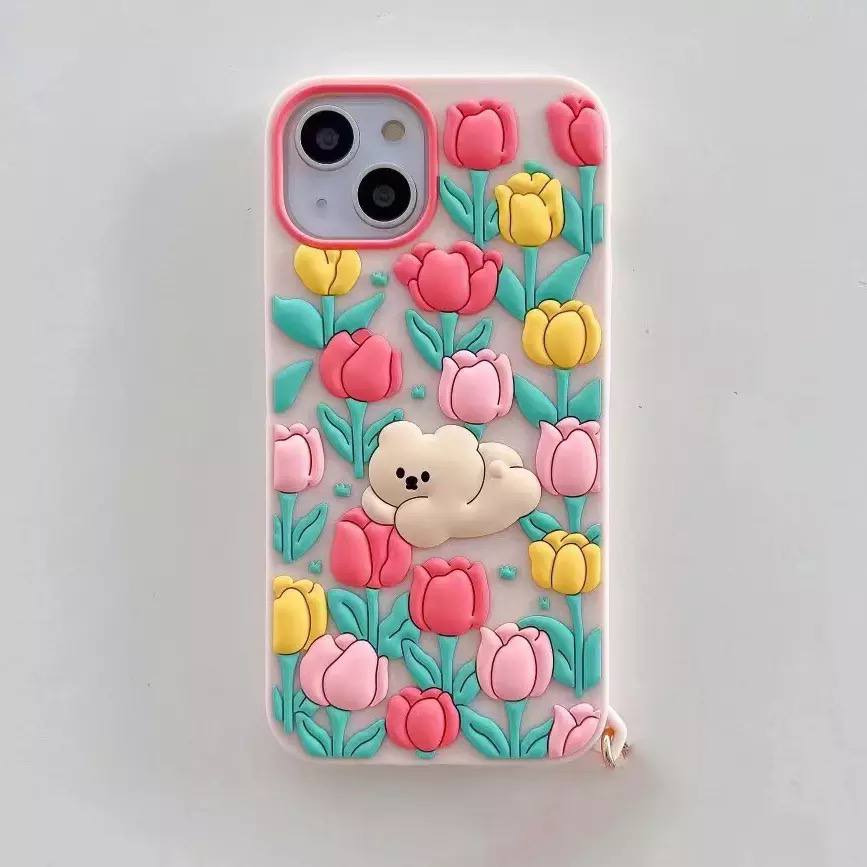 قاب Bear Tulips سیلیکونی