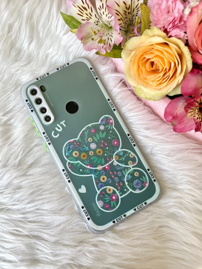 قاب سامسونگ و شیائومی خرس گلدار سبز