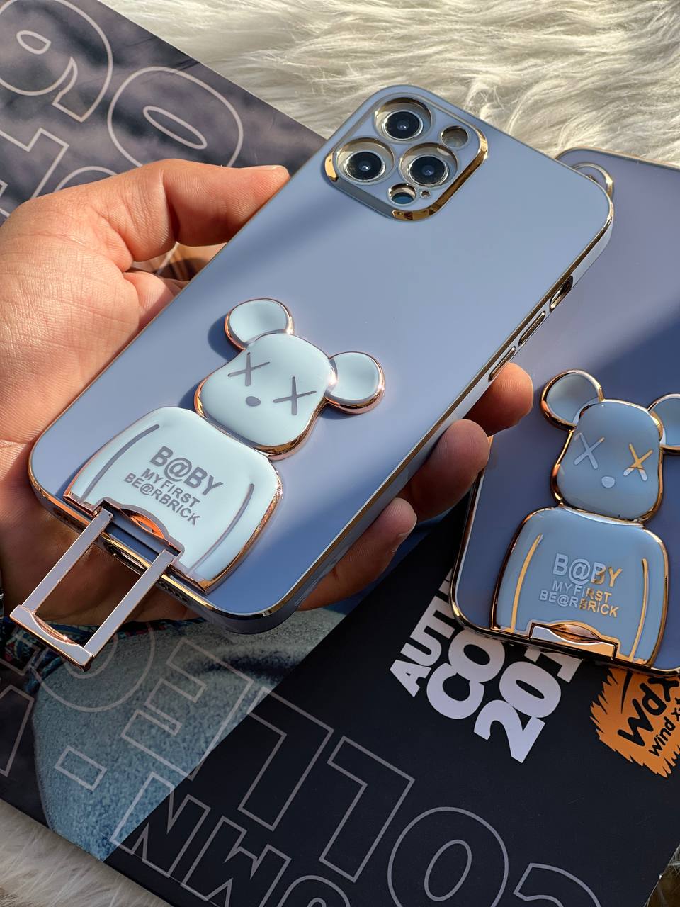 قاب آیفون Bearbrick آبی