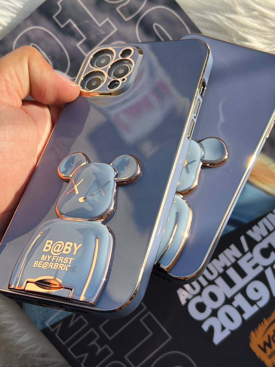 قاب آیفون Bearbrick آبی