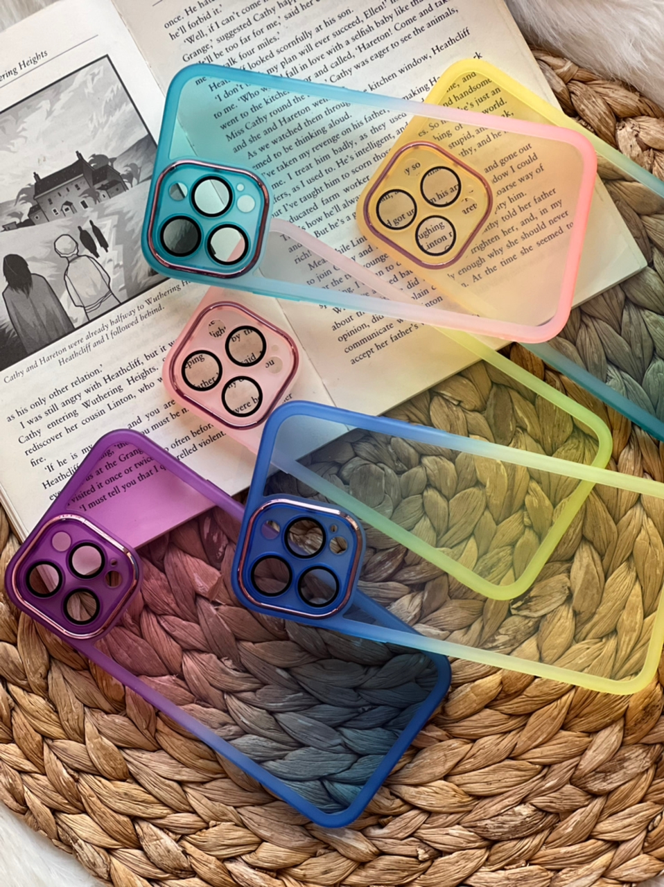 قاب موبایل آیفون یخ در بهشت دورنگ شفاف