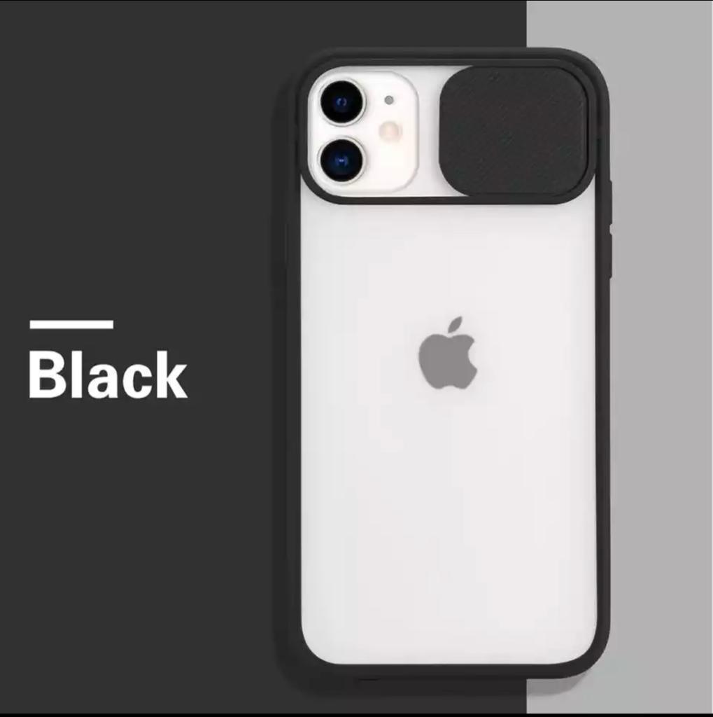 قاب موبایل آیفون لنز کشویی رنگی پشت مات