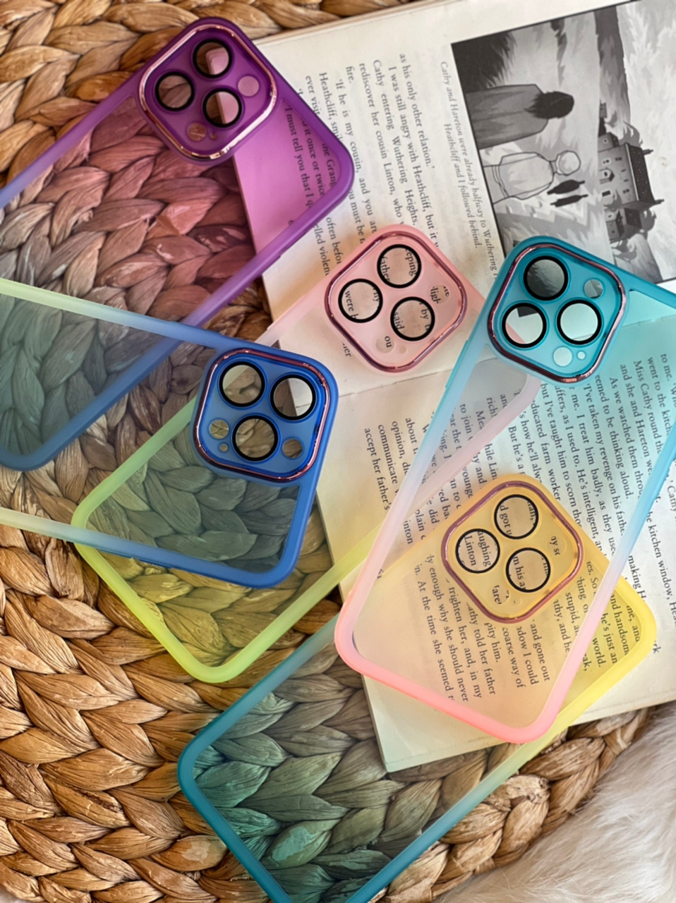 قاب موبایل آیفون یخ در بهشت دورنگ شفاف