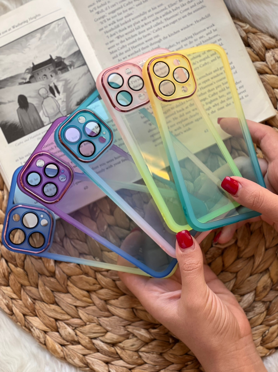 قاب موبایل آیفون یخ در بهشت دورنگ شفاف