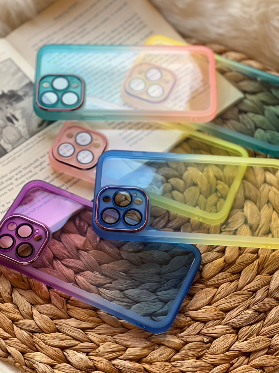 قاب موبایل آیفون یخ در بهشت دورنگ شفاف