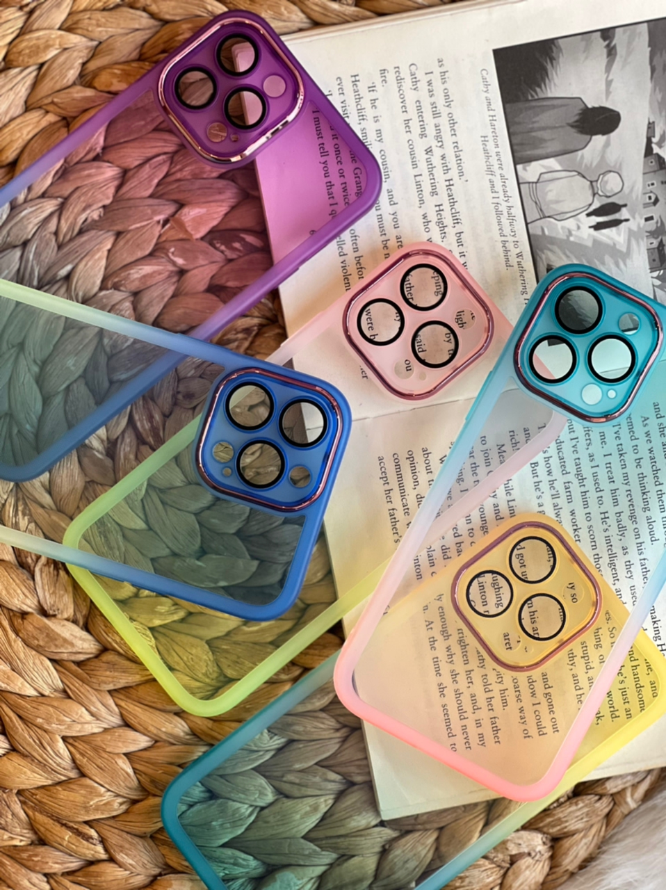 قاب موبایل آیفون یخ در بهشت دورنگ شفاف