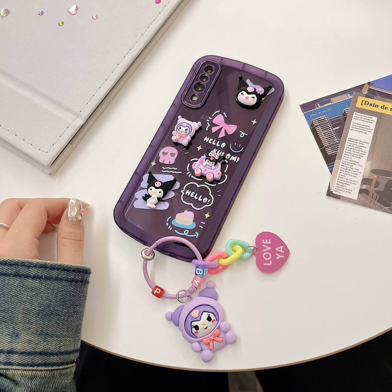 قاب Kuromi عروسک برجسته همراه آویز