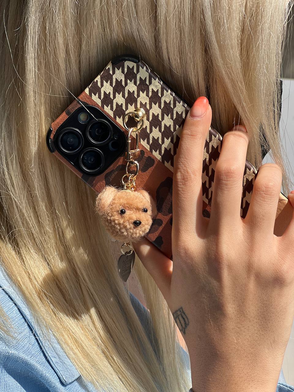 قاب آویز Pomeranian زمینه پلنگی