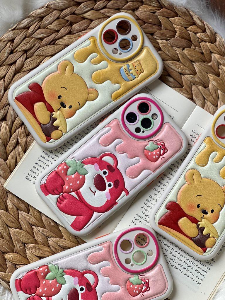 قاب آیفون برجسته خرس لوتسو هاگین و خرس پو