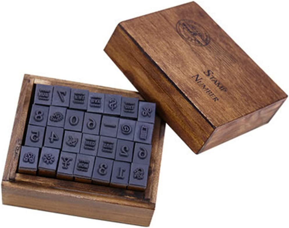 مهر چوبی 28 تایی اعداد انگلیسی، روزهای هفته و آب و هوا