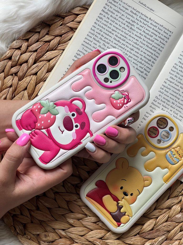 قاب آیفون برجسته خرس لوتسو هاگین و خرس پو