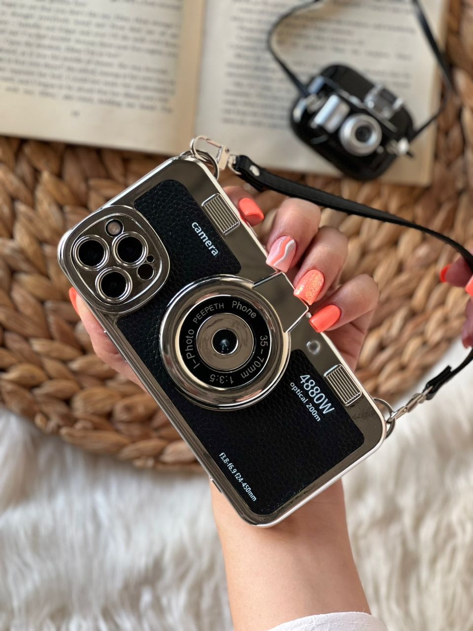 قاب آیفون دوربین آنالوگ کلاسیک محافظ لنزدار