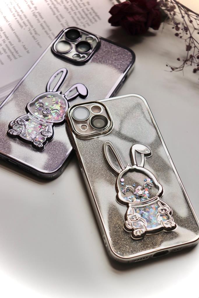 قاب موبایل آیفون خرگوش پولکی آکواریومی اکلیلی