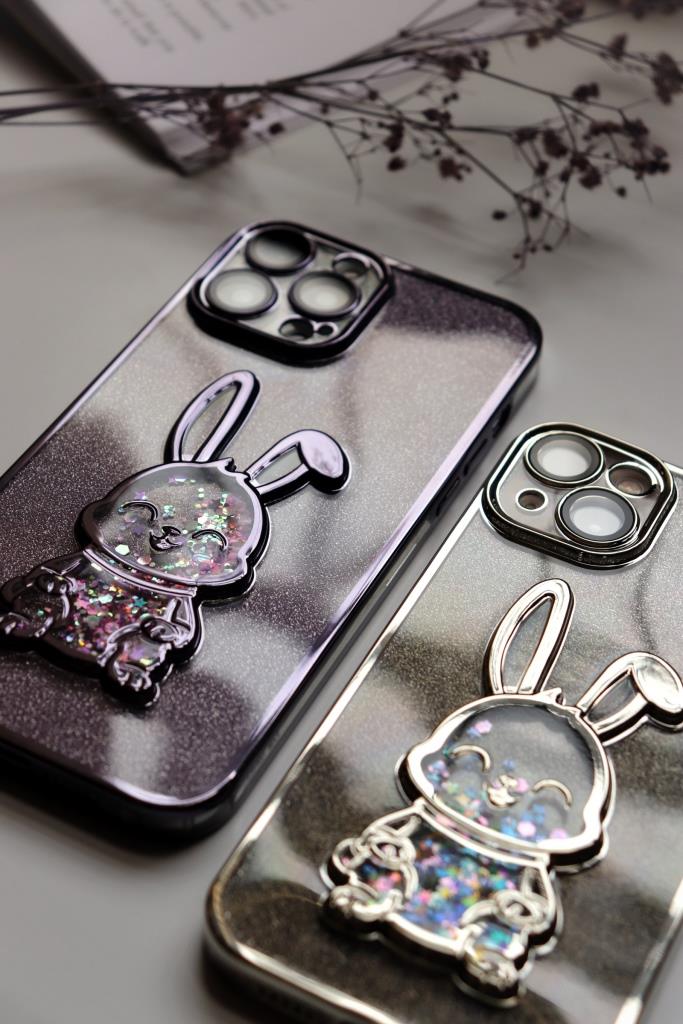 قاب موبایل آیفون خرگوش پولکی آکواریومی اکلیلی