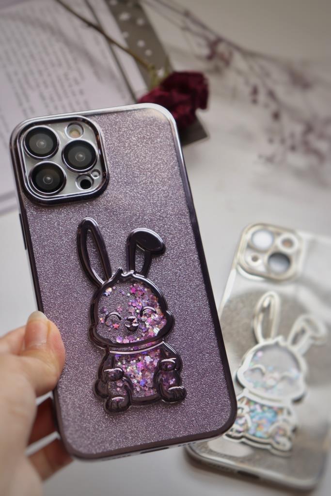 قاب موبایل آیفون خرگوش پولکی آکواریومی اکلیلی