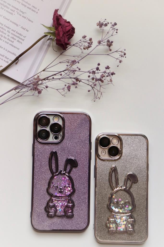 قاب موبایل آیفون خرگوش پولکی آکواریومی اکلیلی