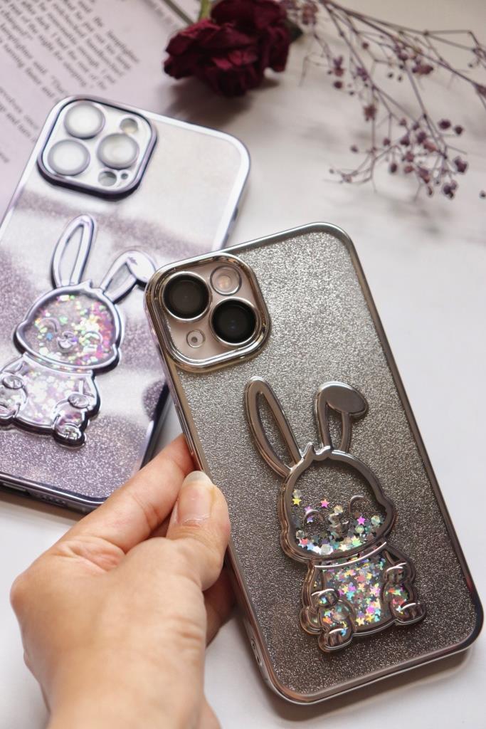 قاب موبایل آیفون خرگوش پولکی آکواریومی اکلیلی