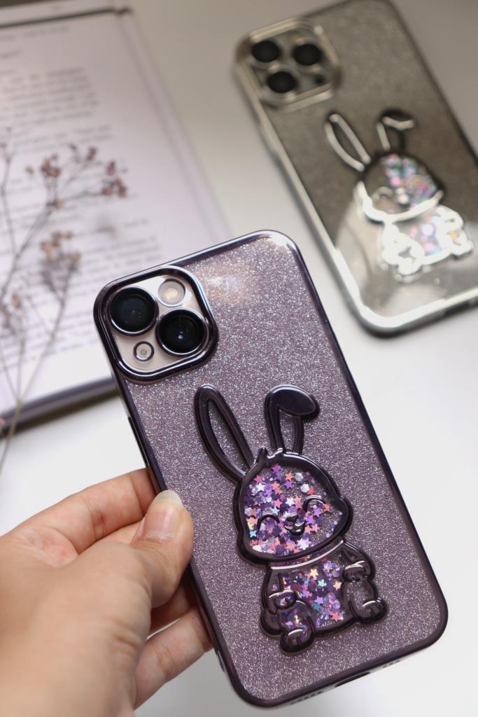 قاب موبایل آیفون خرگوش پولکی آکواریومی اکلیلی