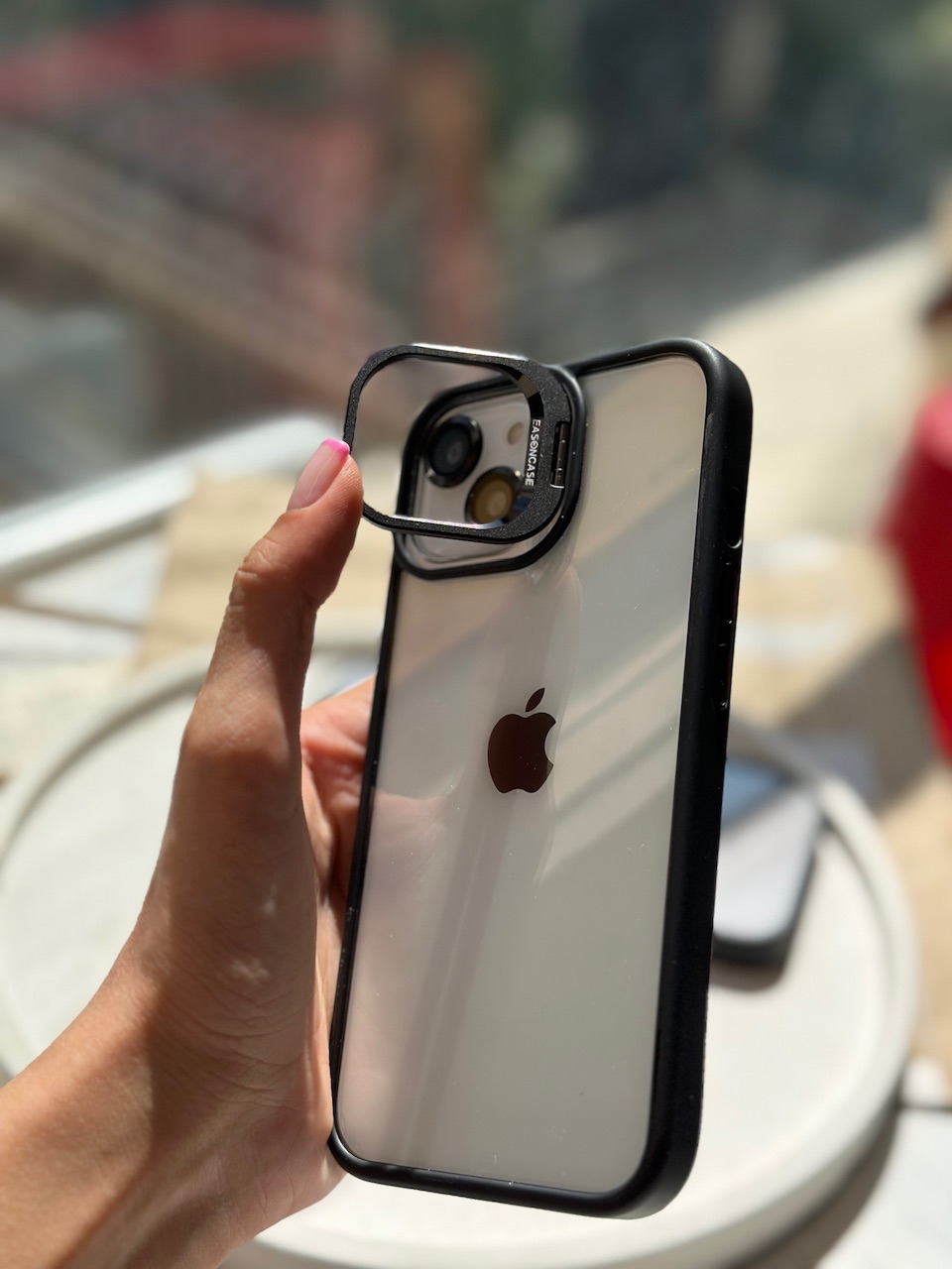 قاب Black Eason Case همراه با محافظ لنز رینگی