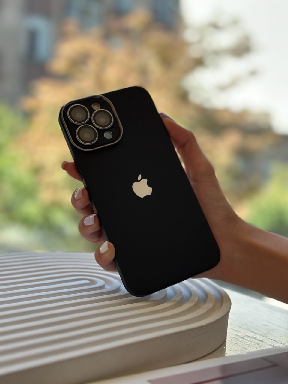 قاب آیفون Black Metallic PC