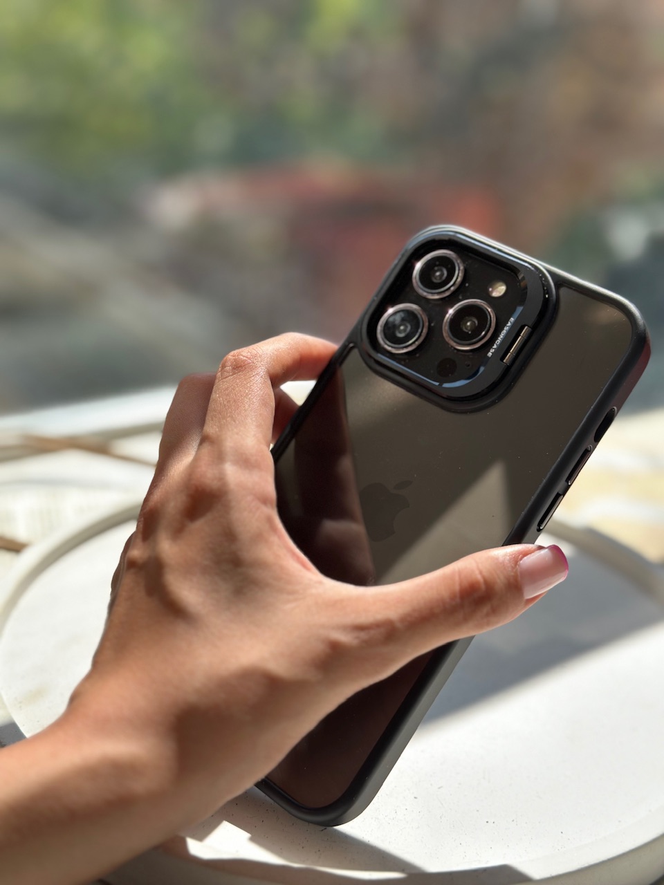 قاب Black Eason Case همراه با محافظ لنز رینگی