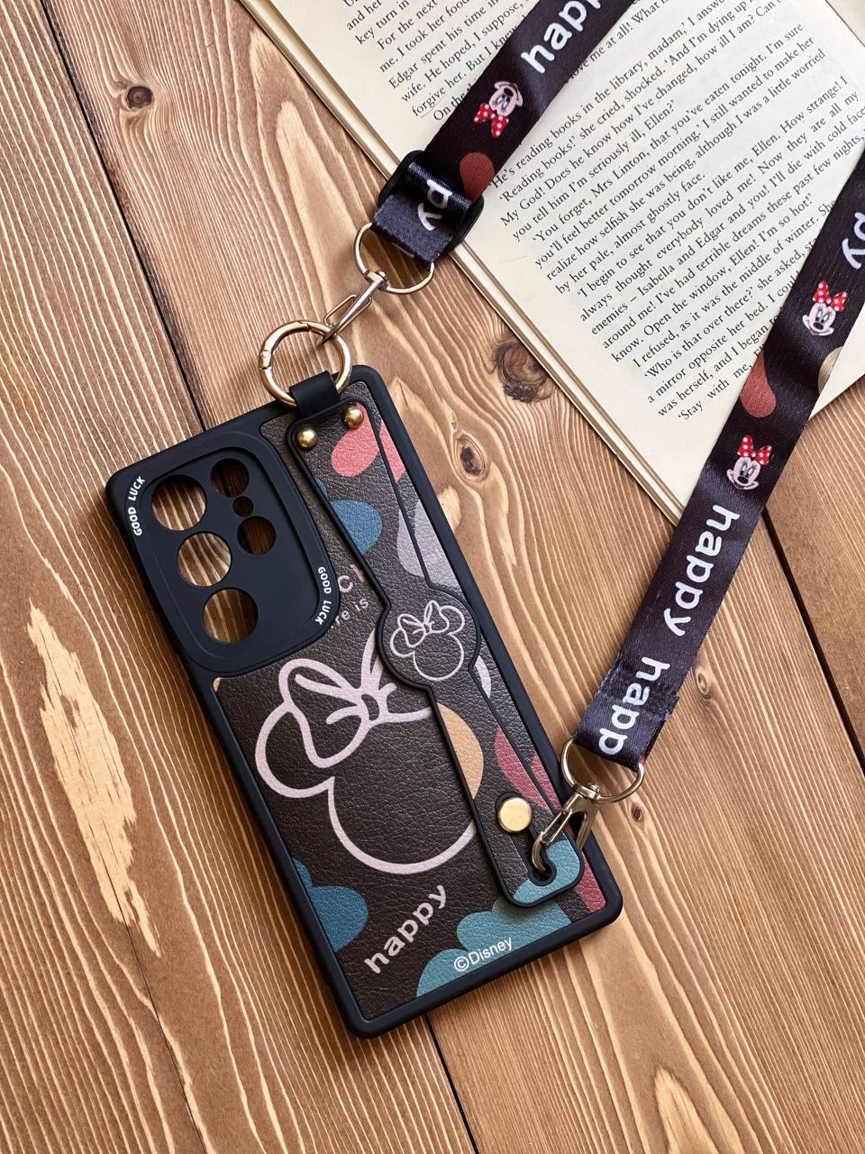 قاب موبایل میکی موس دیزنی + بند بلند یک طرفه